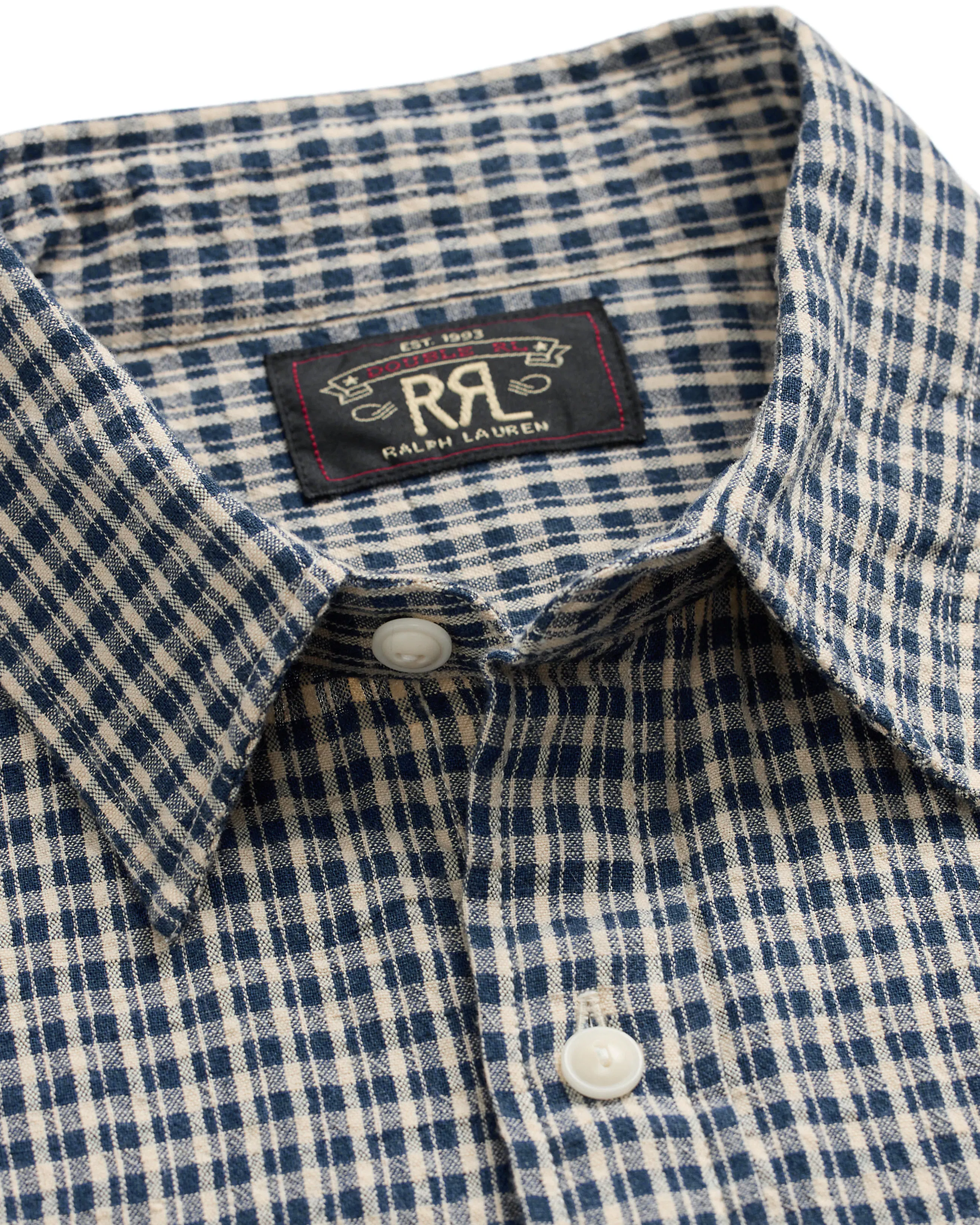 RRL Check Lee Workshirt - Indigo Check | Short Sleeve Shirts RRL Check Lee Workshirt - Indigo Check | Short Sleeve Shirts